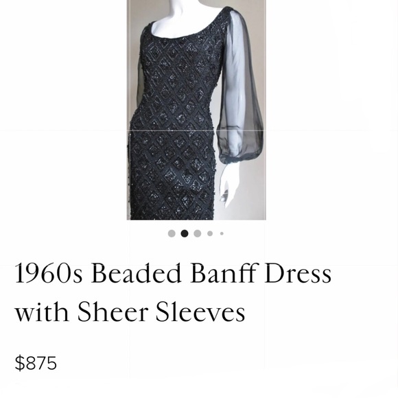 1960’s BANFF Beaded Wool Maxi Dress - Picture 6 of 10